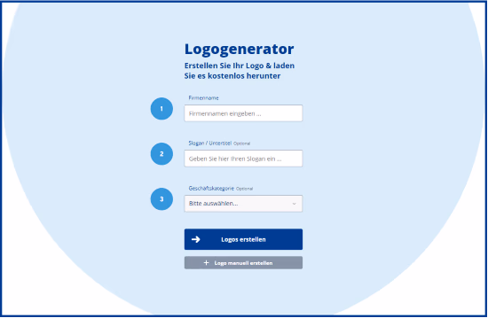 Logo Generator Firmenname eingeben