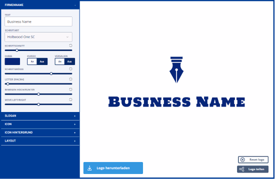 Logo Generator Design bearbeiten